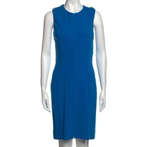 Diane Von Furstenberg blue fitted dress with zipper detail